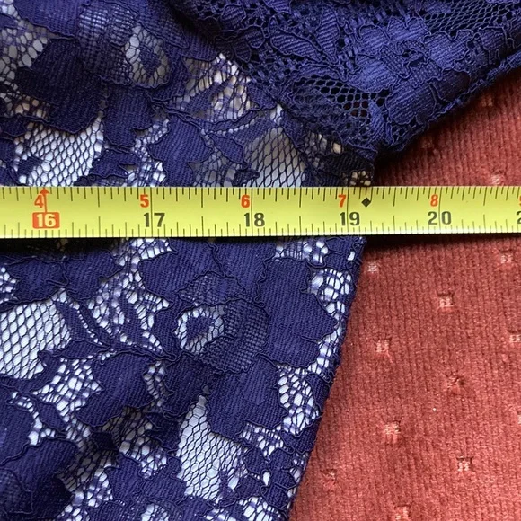 French Connection Navy Blue Lace Dress - Picture 12 of 15